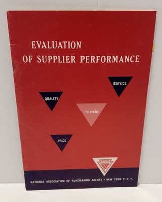 Evaluation of Supplier Performance