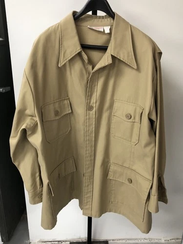 Vintage Champions Choice Made in USA Classic Tan Outdoors Jacket 100% Cotton XXL image 4