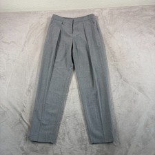 Vintage Giorgio Armani Pleated Trouser Pants in Grey Women 28x30 Wool Italy Made