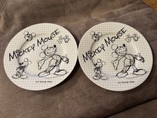 DISNEY SKETCH BOOK 2008 MICKEY MOUSE SALAD PLATES 8" Diameter
