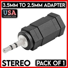 2.5mm Female Jack to 3.5mm Male Plug Stereo Audio Headphone Adapter Converter