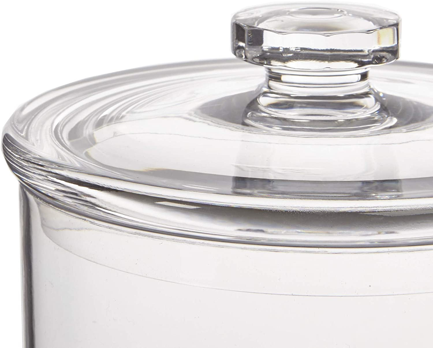 3-Pack Premium Quality Clear Plastic Qtip and Cotton Ball Holders, 15-Oz, 30-Oz,