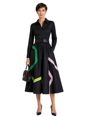 Akris Punto  Techno Mesh Tape Intarsia Dress Size 42FR, M US
