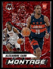 2024-25 Panini Mosaic Montage 30 Alexandre Sarr Wizards RC Fast Break Red 98/99