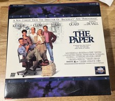 THE PAPER LASERDISC Michael Keaton, Glenn Close, Robert Duvall LETTERBOX LD