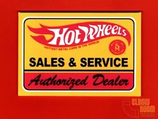 Hot Wheels Sales & Service sign art 2x3" fridge magnet