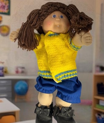 Vintage 1982 Cabbage Patch Doll Tooth & Pig Tails & Nautical Themed Outfit