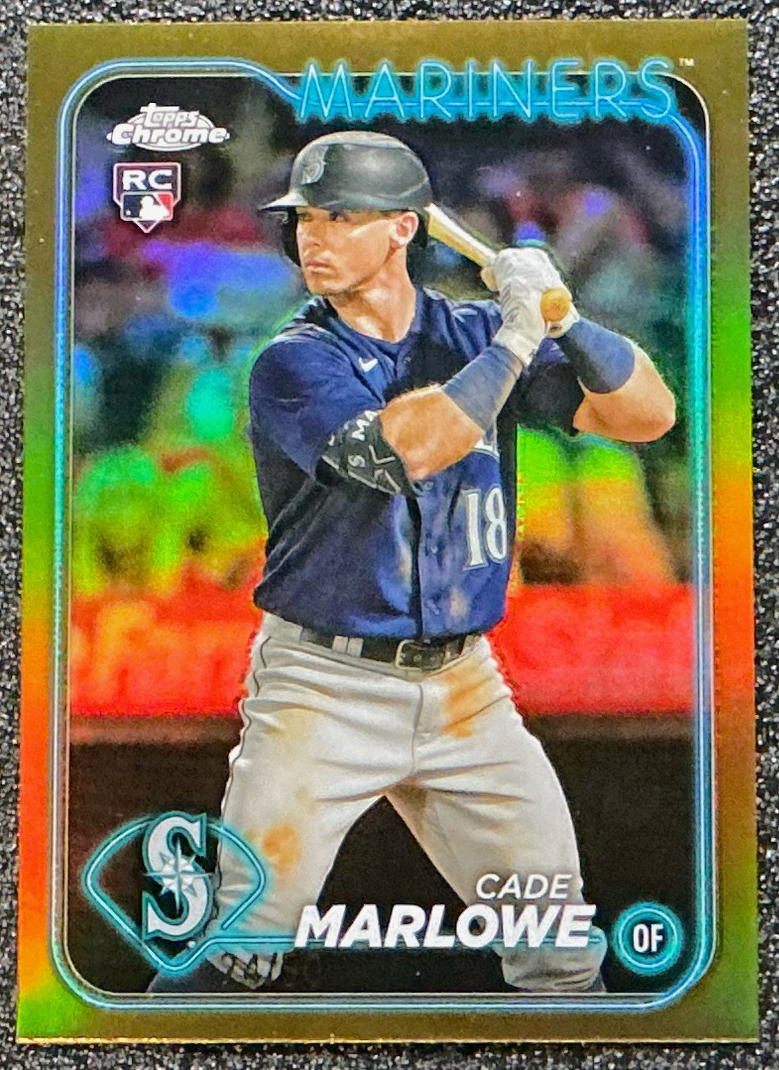 Cade Marlowe 2024 Topps Chrome #266 Gold Refractor /50 (RC) Mariners
