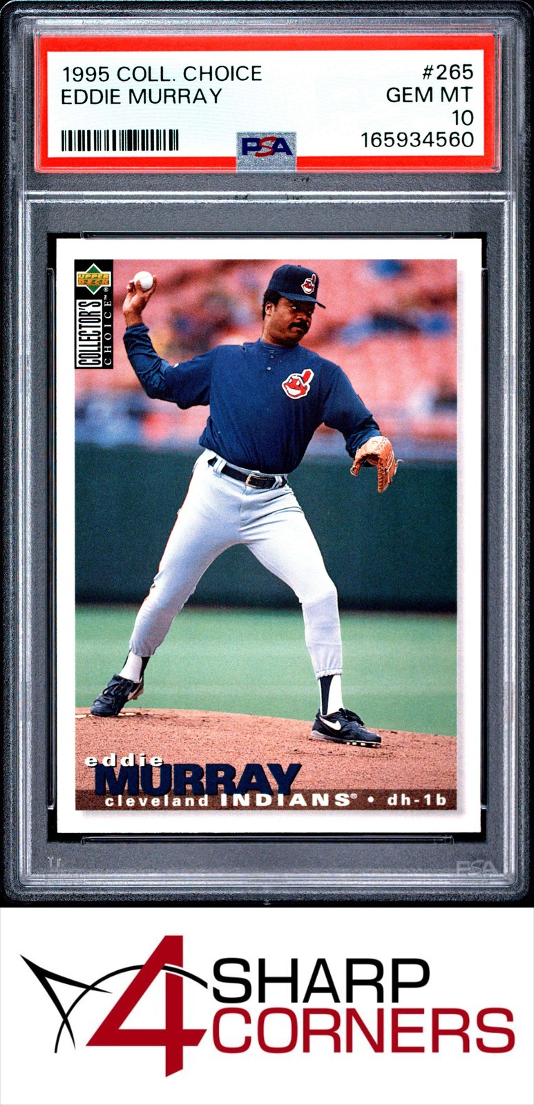1995 COLLECTOR'S CHOICE #265 EDDIE MURRAY INDIANS HOF PSA 10