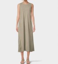 Elliott Lauren Sleeveless Maxi Dress With Pockets Olive Green
