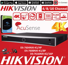 HIKVISION CCTV 8MP 4K NVR COLORVU IP POE OUTDOOR 2-WAY AUDIO CAMERA SYSTEM KIT