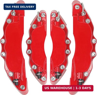 4pcs Brake Caliper Covers for Cars, Aluminum Red Universal Disc Brake Calipers C