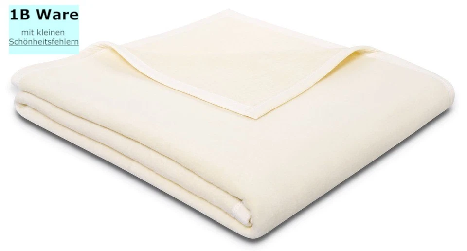 Kuscheldecke 150x200 cm Wohndecke Decke Biederlack weich warm uni creme 1b Ware