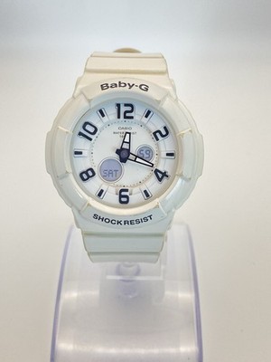 Casio Baby-G BGA-132 White Analog Digital Watch Working New Battery from Japan