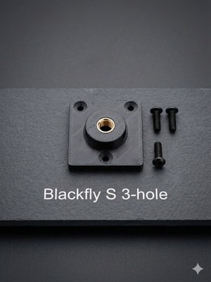 Metriq Brand Blackfly S 3-Hole Camera Tripod Mount Adapter 1/4-20 W/Screws