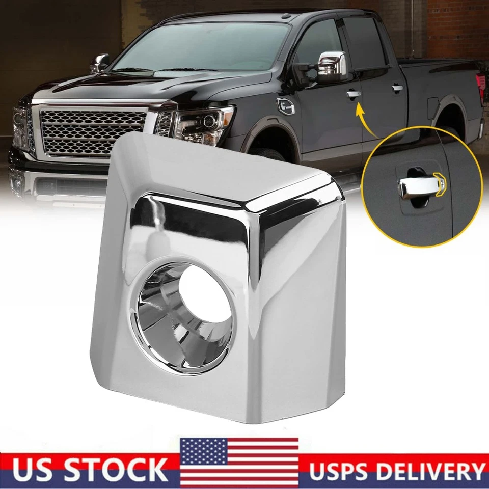 PARA NISSAN TITAN XD 2016 2017 2018 MANIJA DE PUERTA DEL CONDUCTOR IZQUIERDO LLAVE BISEL CUBIERTA EMBELLECEDOR Foto 2 de 4
