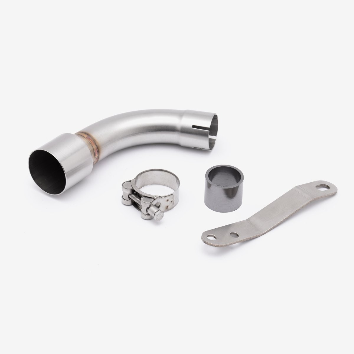 Lextek Stainless Steel Link Pipe for Benelli TNT 125 Exhaust|Rear Clamp-On 51mm