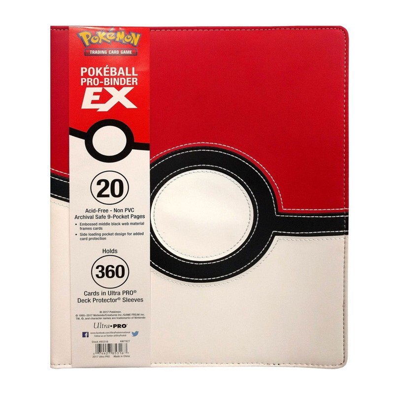 Portefolio Pro Pokeball Ex Ultra Pro classeur de rangement 9 cases