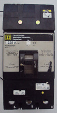 SQUARE D CIRCUIT BREAKER P/N: KC342251021 225AMP 480/240VAC 3 POLE SHUNT TRIP