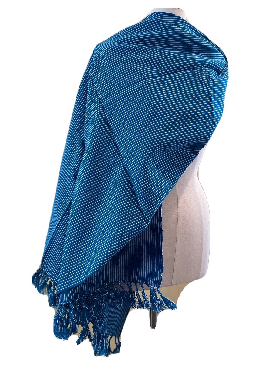 Mexican Rebozo Chiapas Ozchuc Chalina Purple White Lila Blanco