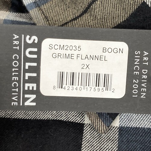 Sullen Art Collective Flannel Shirt Mens 2XL GRIME 100% Cotton BOGN Lightweight - Picture 16 of 24
