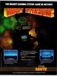 Night Stocker Arcade Game Flyer Original Video Artwork Promo Vintage Retro 1986
