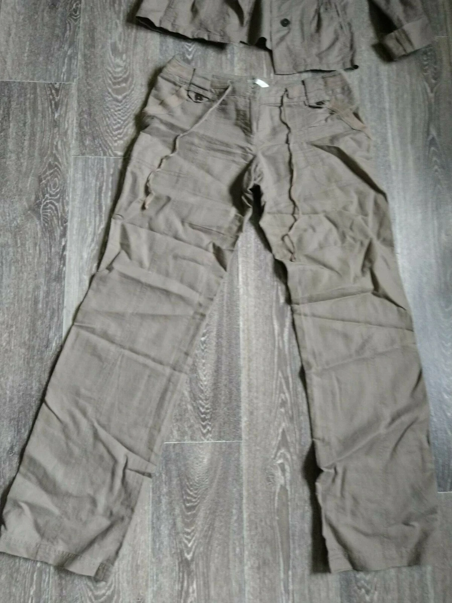 tailleur femme en lin Promod veste et pantalon
