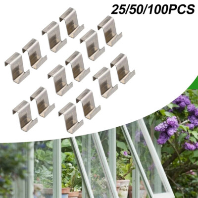 25-100x Gewächshaus Glas Z Clips Glas Verglasung Clips Befestigung Ersatzteile