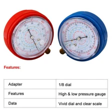 HVAC A/C High & Low Pressure Gauge PSI For 1/8" Hose 1/8" NPT thread NEW