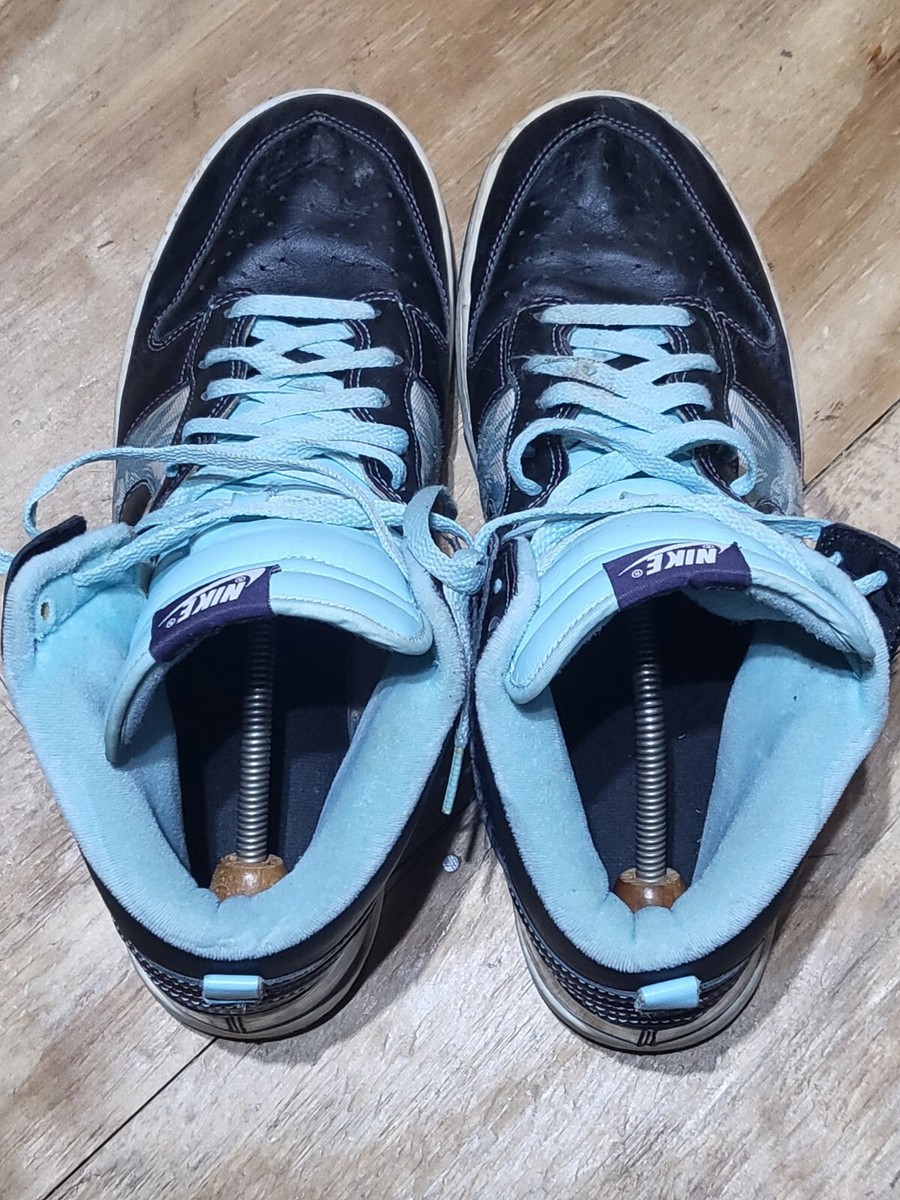 Nike Dunk High Premium Santana 312786-003 Black Leather Men 12