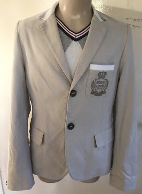 Veste Garçon Roberto Cavalli - Taille 10 Ans (154 Cm), Couleur Beige, Coton, Occasion Très Bon état