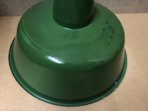 1/6 Industrie Emaille Grün Lampen vintage Pendelleuchten aus 70er Jahre - Bild 6 von 9