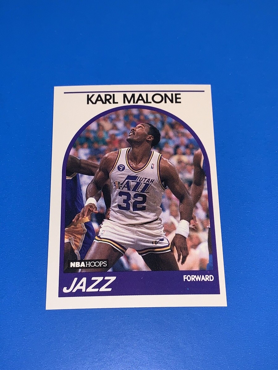 1989-90 NBA Hoops KARL MALONE Basketball Card #30 Utah Jazz 1989-90 NBA Hoops KARL MALONE Basketball Card #30 Utah Jazz