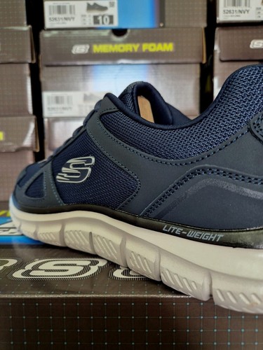 SKECHERS MENS SHOES NAVY WALKING MEMORY FOAM SOFT SKETCHERS TRAINER BLUE 8 9 10 - Picture 13 of 17