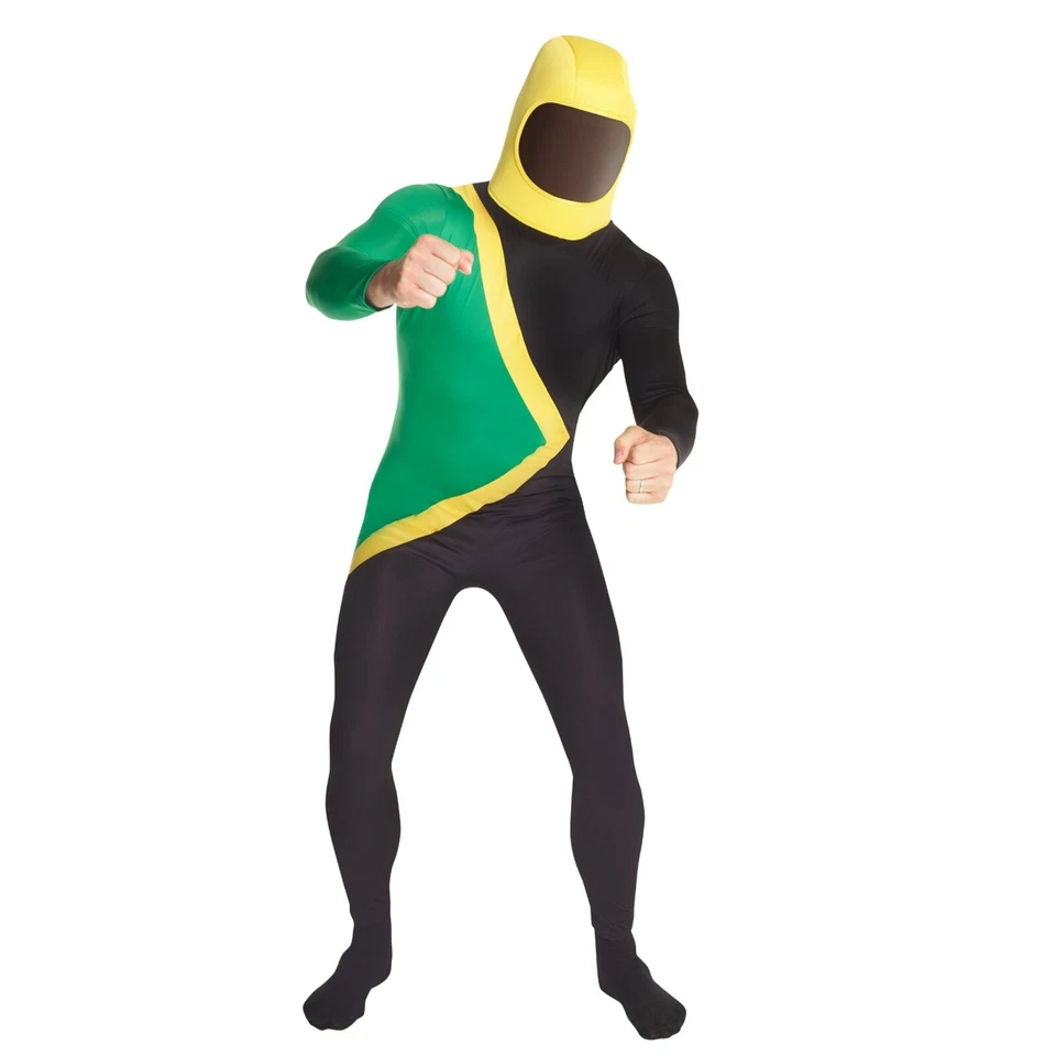 MORPHSUITS Jamaikanisch Bobfahren Kostüm Erwachsene Morphsuit Karneval Film Ganzkörperanzug