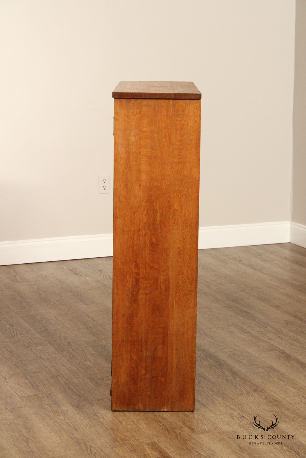 Antique Mission Oak Glass Door Bookcase eBay