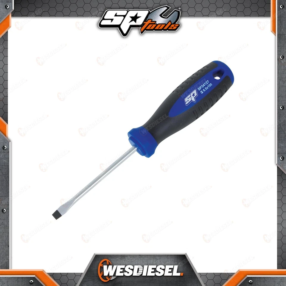 SP Tools Premium Slotted Screwdriver - Size 5.5 x 100mm with Magnetic Tips