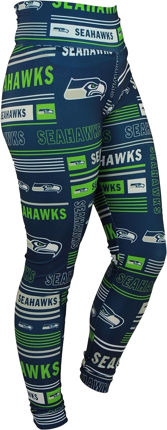 Женские леггинсы Zubaz NFL в стиле Seattle Seahawks Column 24