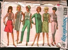 6272 Vintage Simplicity Sewing Pattern Misses 1960s One Piece Dress Blouse Skirt