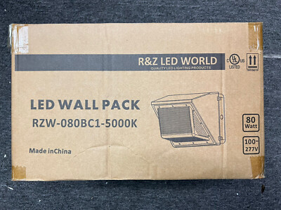 R&Z LED WORLD 80 Watt LED Wall Pack - Bright, Durable, and Energy Efficient