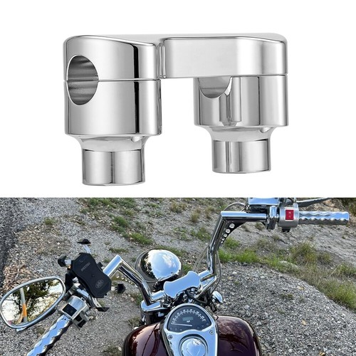 2" Tall Handlebar Riser Top Clamp Kit For Harley Softail Fatboy Dyna ...