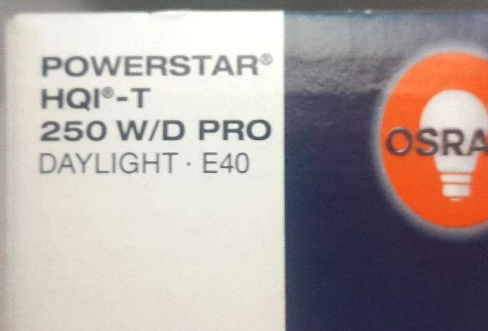 Osram Powerstar HQI-T 250W/D Daylight E40 Metal Halide Hydroponic Grow Lamp Bulb - Image 4 of 4
