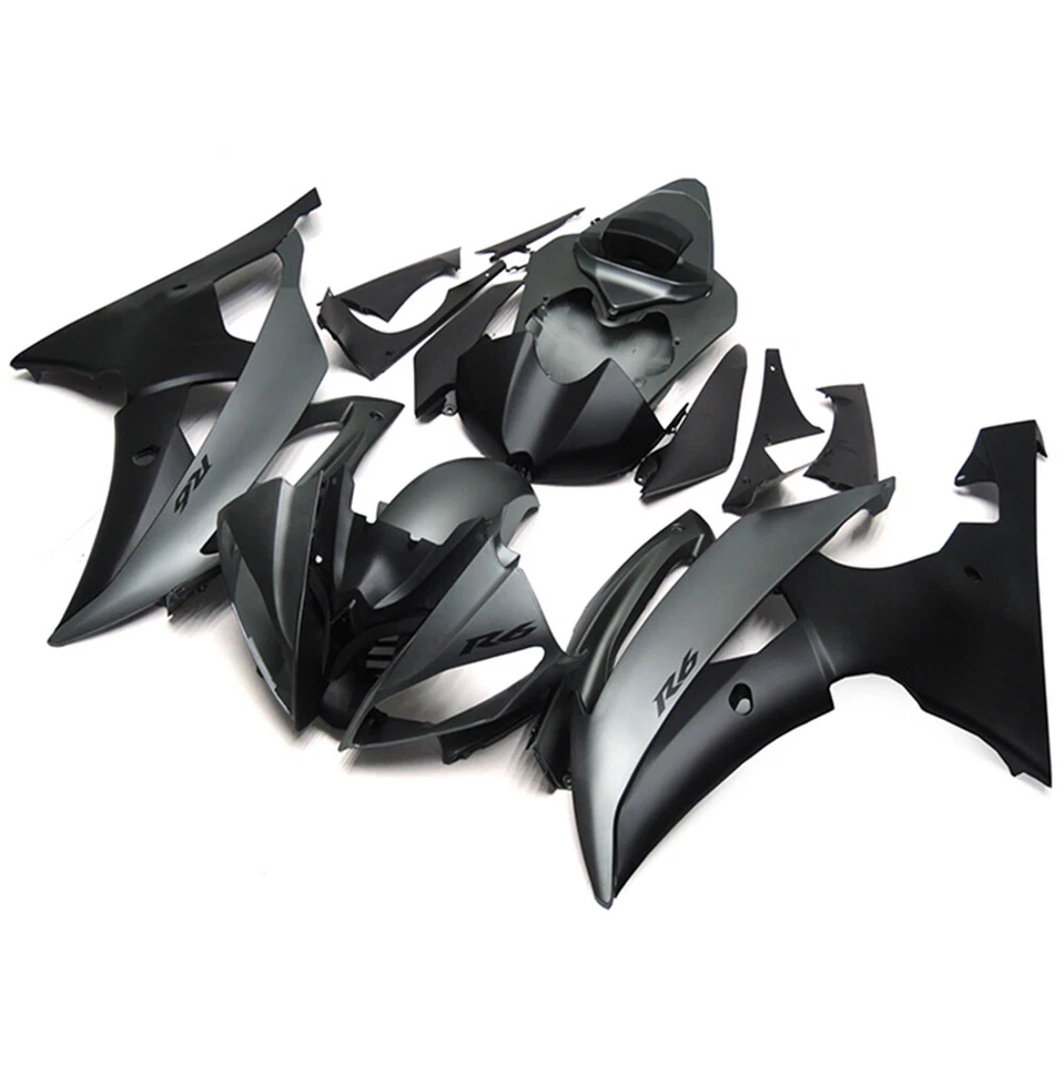 Bodywork For Yamaha YZF600-R6 2008 - 2016 09 11 13 15 R6 Fairings Kit Black Grey - Image 2 of 4