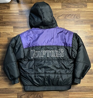1990s Toronto Raptors Puffer Jacket L Purple NBA Vintage Starter