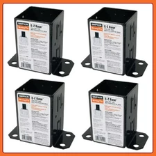 (4) Simpson Strong-Tie FPBB44 E-Z Black Powder-Coat Post Base 4 x 4 in.