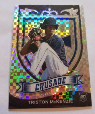 2021 Panini Chronicles - Triston McKenzie - Cleveland - Crusade - Parallel - RC