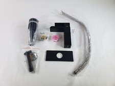 Hiweer Waterfall Bathroom Sink Faucet Matte Black Deck Mount Single Hole