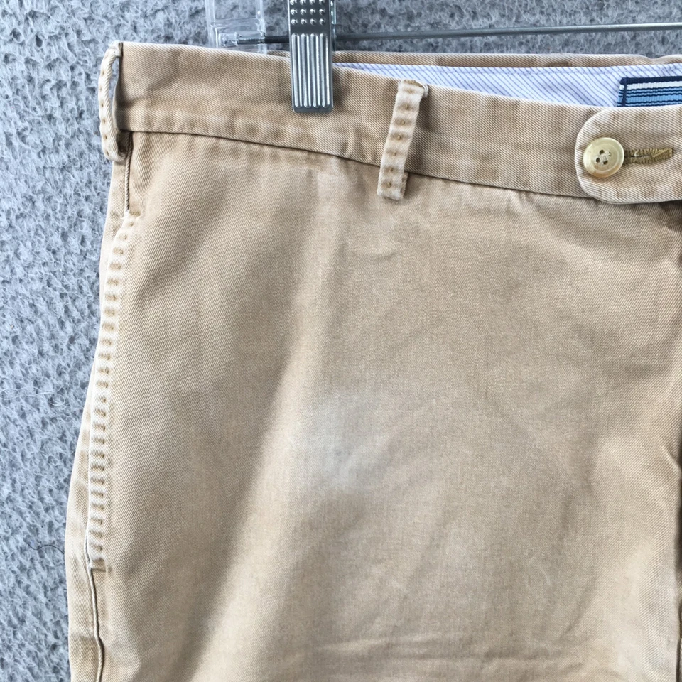 Pantalones Cortos Chinos Peter Millar Para Hombre 36 (real 36x9) Beige Algodón Pima Tiro Medio Cremallera Foto 3 de 4