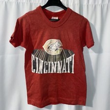Vintage Cincinnati Reds Single Stitch T Shirt Youth Kids Small 6-8 Made in USA