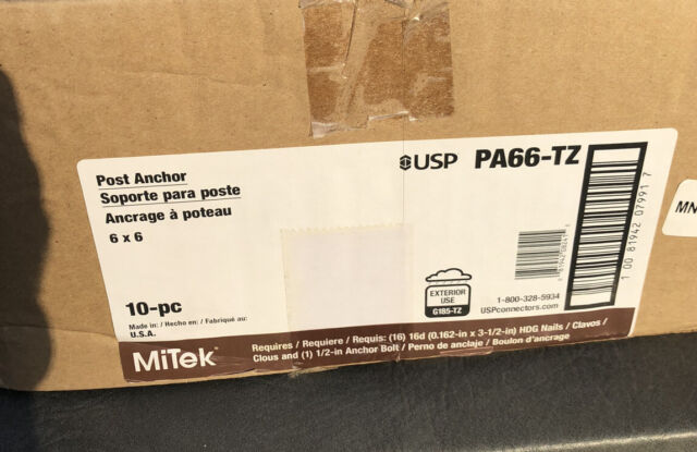 Mitek Post Anchor 6x6 10 Pc for sale online